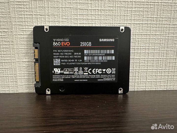 SSD Samsung 860 EVO 250GB