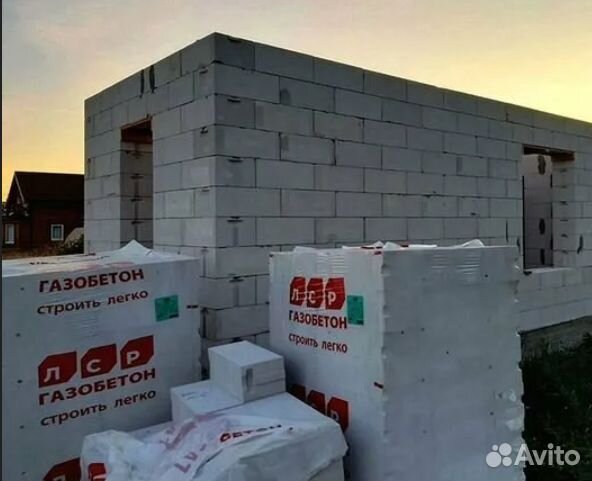 Газобетонный блок лср D400 250х200х625