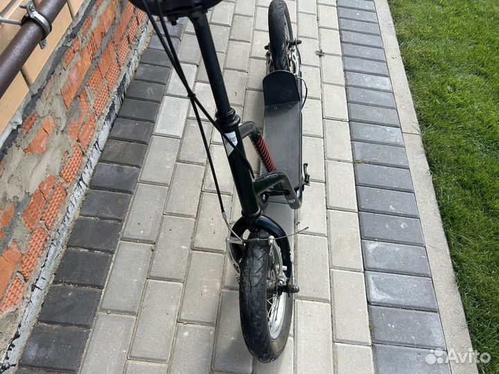 Самокат с надувными колесами ox