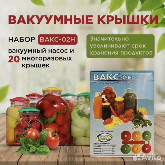 Вакуумные крышки с насосом Вакс 02Н
