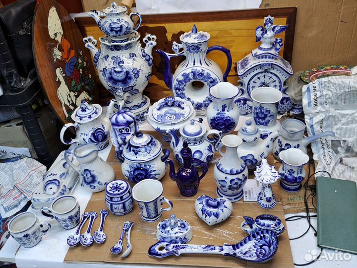 Редкая посуда Гжель 7