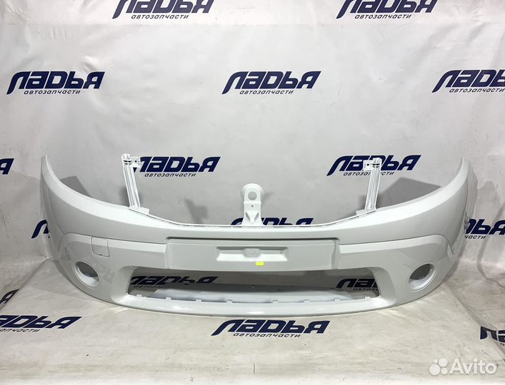 Бампер Renault Sandero(08-13) передний Белый лед 3