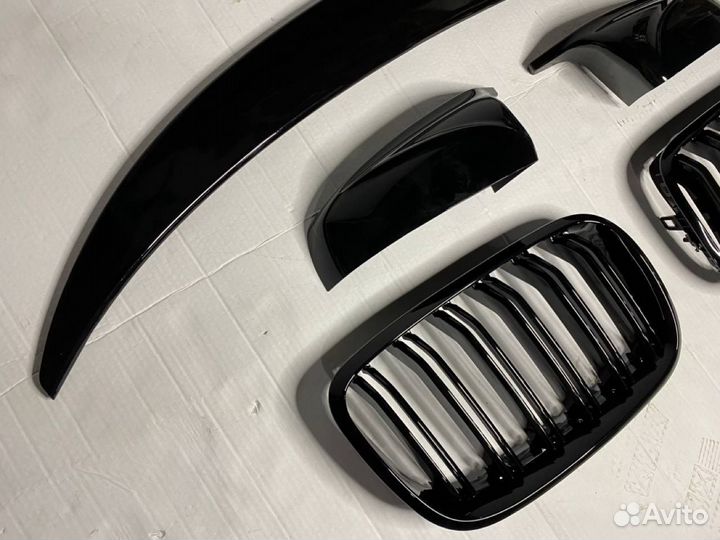 BMW X6 E71 решетки + крышки зеркал + спойлер