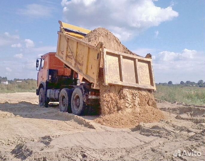 Щебень, песок