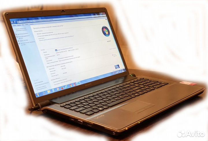 Шикарный ноутбук Sony 17.3'/4GB/120GB SSD+1TB HDD