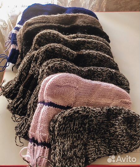 Носки шерстяные вязаные