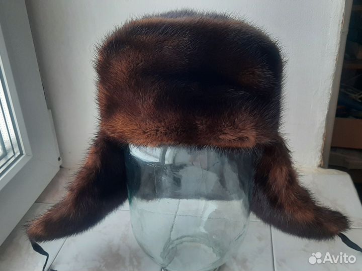 Норковая шапка мужская 57 р