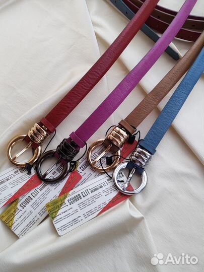 Ремень женский тонкий кожаный Sevaro