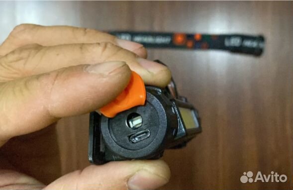 Фонарик налобный аккумуляторный с магнитом