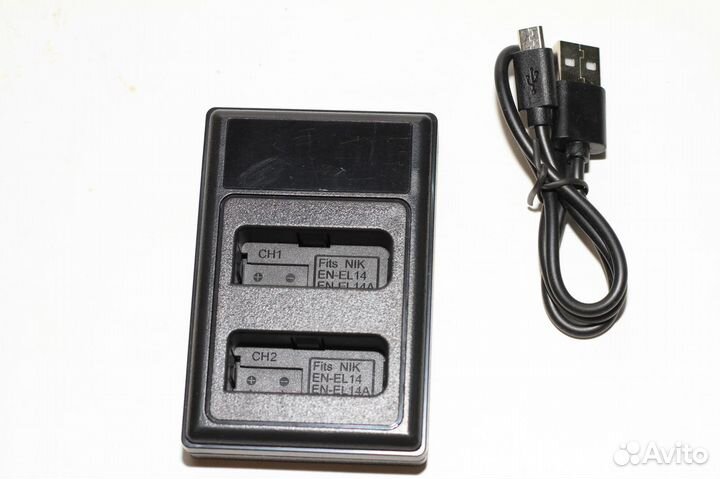 Зарядное устройство двойное для Nikon EN-EL 14
