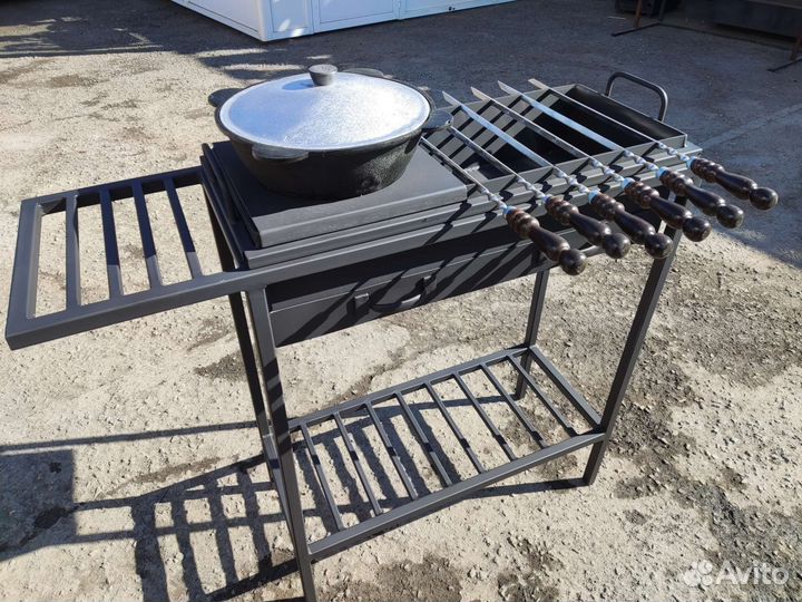 Мангал с печью под казан