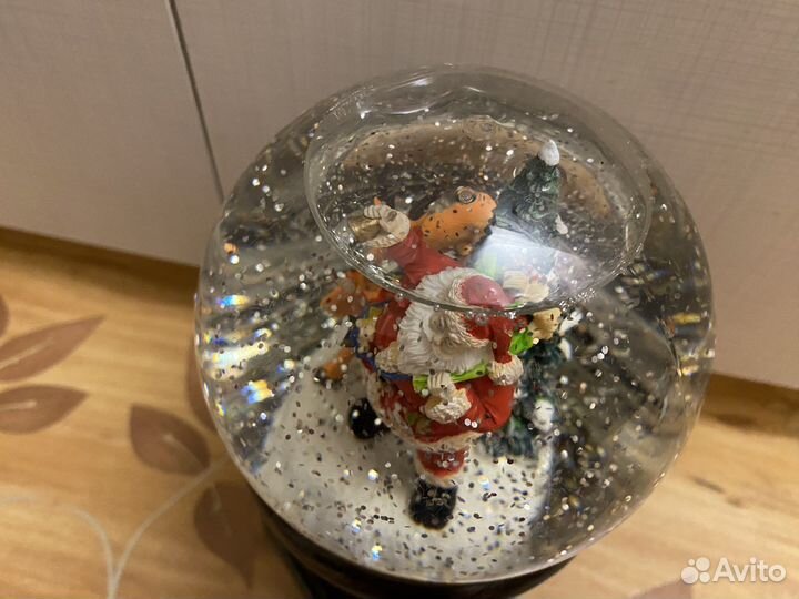 Шар со снегом статуэтка снежный с подсветкой