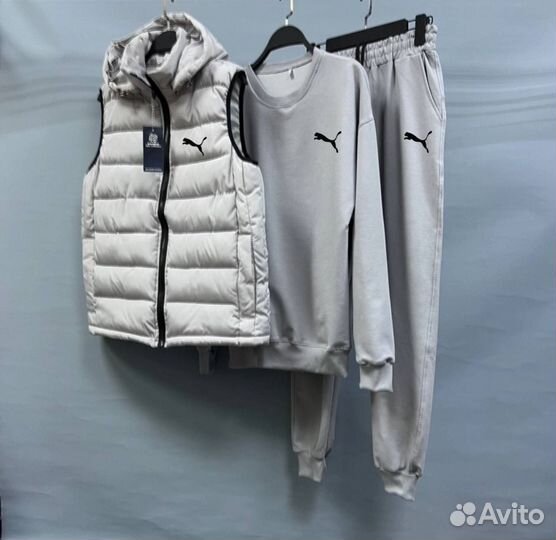 Мужской спортивный костюм и жилетка Puma тройка