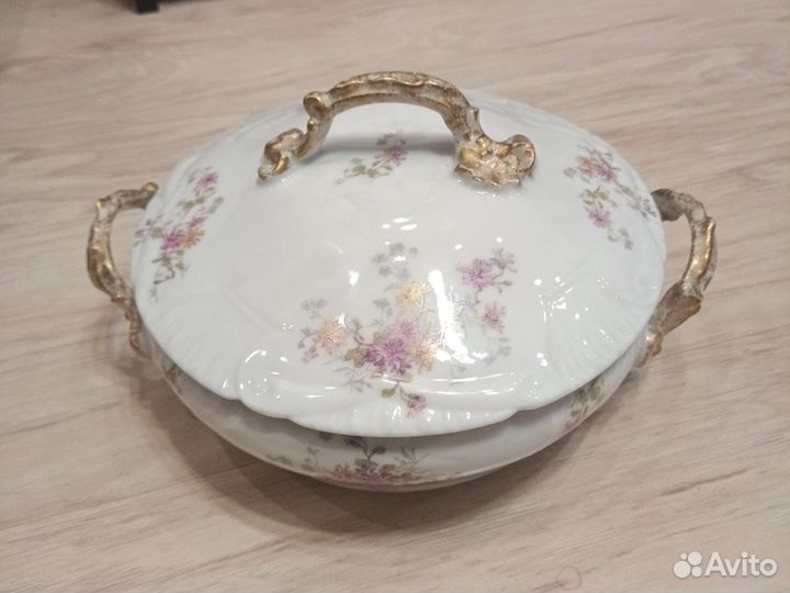 Фарфоровая супница Лимож Франция (кон 19 нач 20 в)