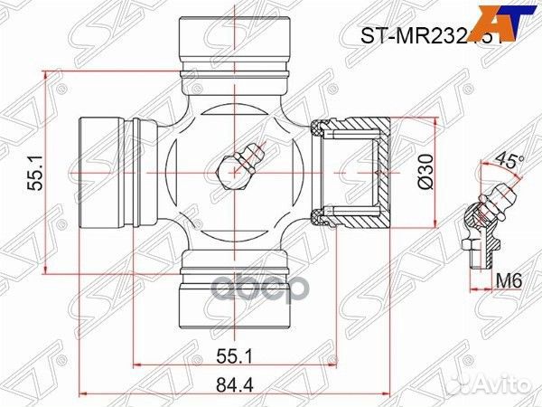 Крестовина mitsubishi L200 96-05/pajero/montero