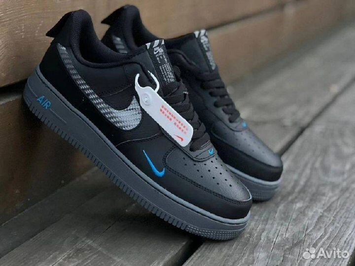 Nike air force 1 чёрные2 разм. 43