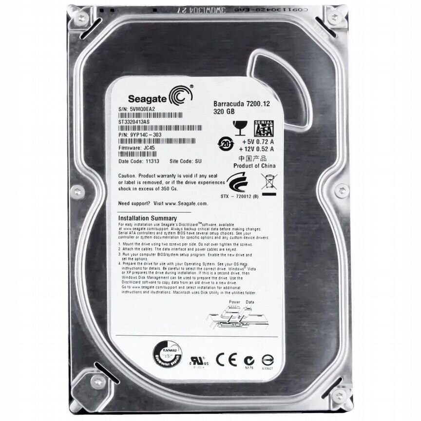 [ST3320413AS] Жесткий Диск Seagate 320gb Sata3 3.5 St3320413as