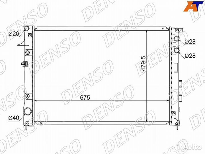 Радиатор охлаждения двигателя DRM36012 subaru trib