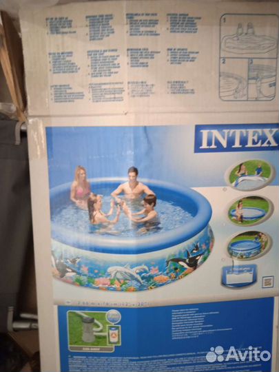 Бассейн с надувным верхним кольцом