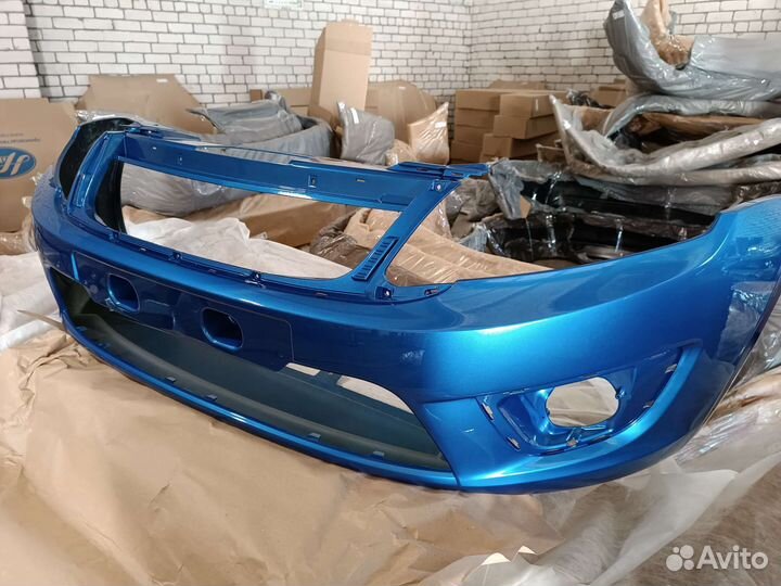 Бампер передний гранта 91 голубая планета 418