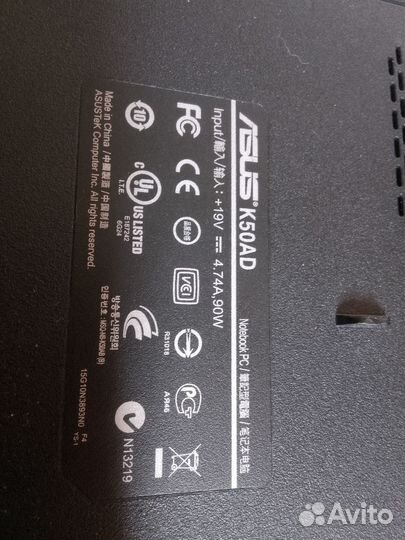 Asus K50A'D ноутбук