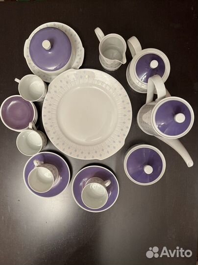 Чайно кофейный сервиз гдр Volkstedt 16 предметов