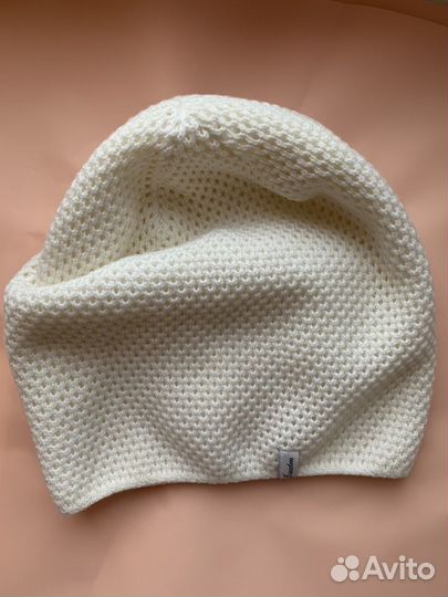 Шапка белая Ангора, шерсть