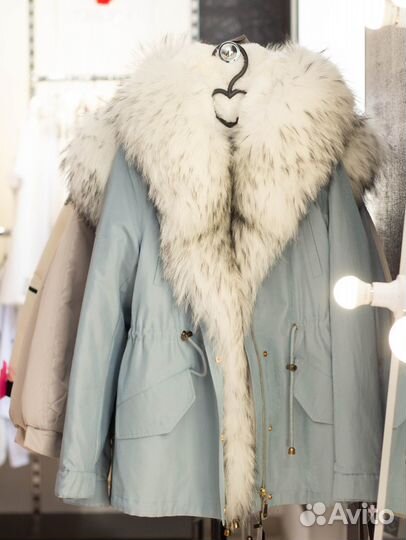 Парка женская с натуральным мехом 42 44