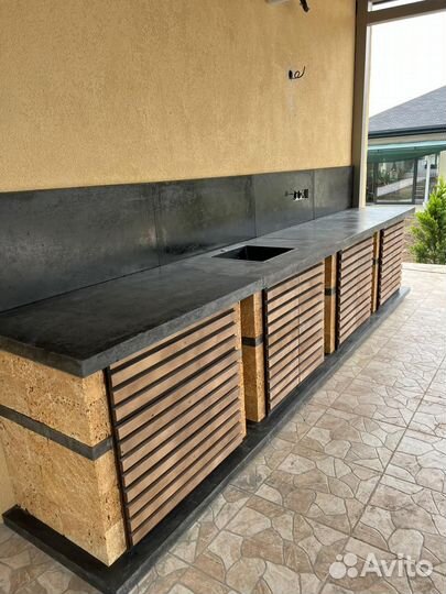 Мангальный комплекс гриль с печью для казана