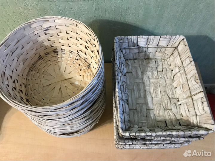 Корзина белая декоративная