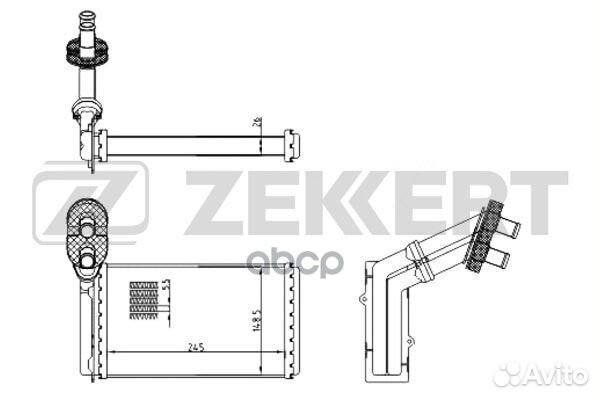 Радиатор отоп. Ford Galaxy 95- Seat Alhambra