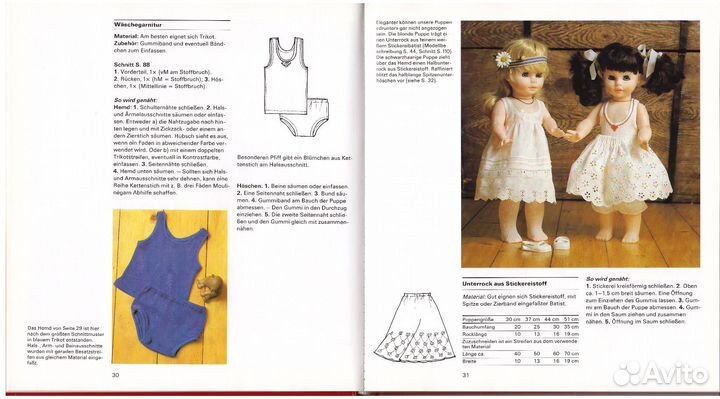 Винтаж книга по шитью одежды для кукол Puppenkleid