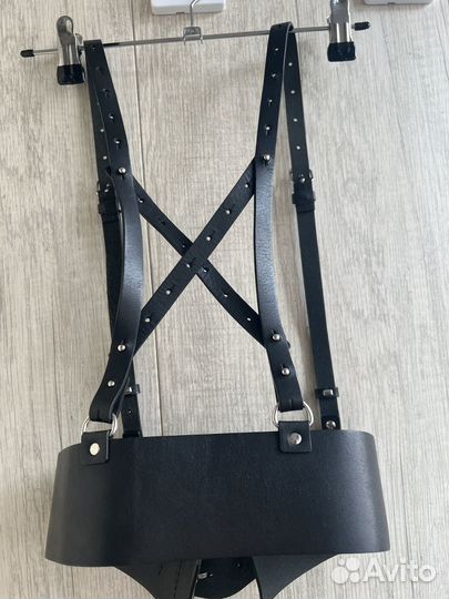 Ремень пояс портупея натуральная кожа S