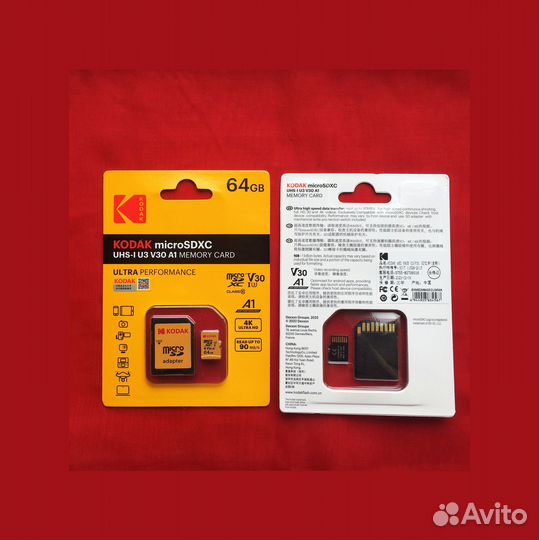 Карта памяти Kodak MicroSD 64gb Class 10 UHS-I U3