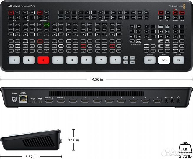 Видеомикшер Blackmagic atem Mini Extreme ISO