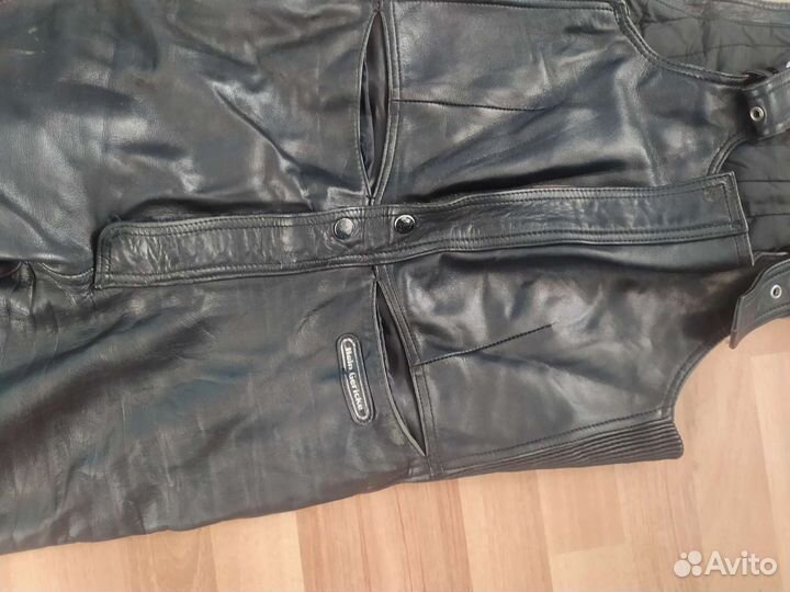 Мотоштаны,полукомбинезон кожа