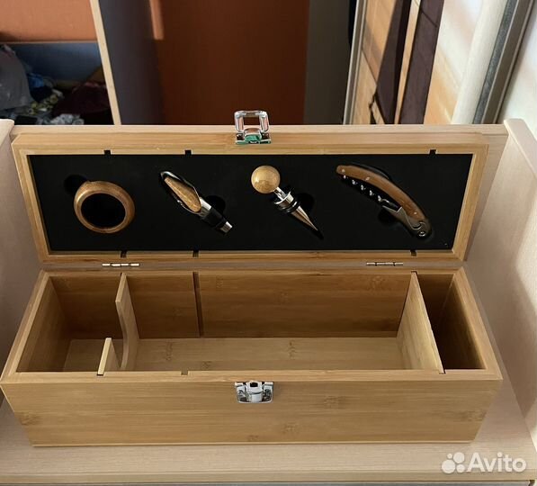 Коробка подарочная деревянная для бутылки