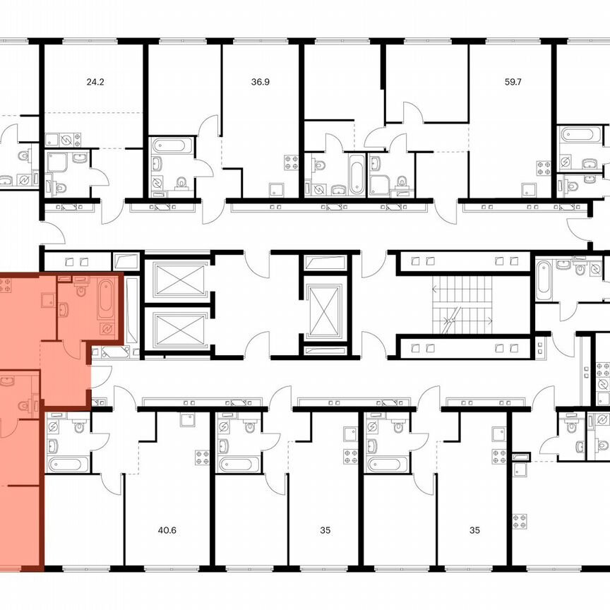 3-к. квартира, 88,3 м², 2/14 эт.