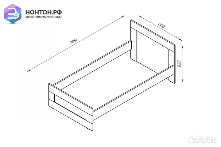 Кровать односпальная Сириус венге c ящиками