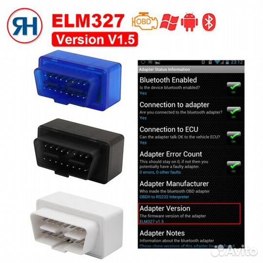 ELM327 Bluetooth / WiFi v1.5 Гарантия OBD2 USB