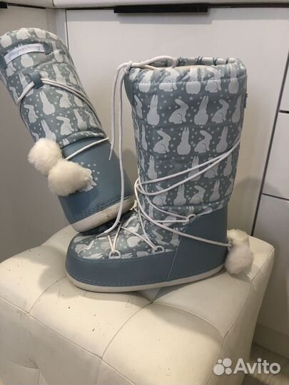 Супер теплые сапоги-луноходы, р38, новые