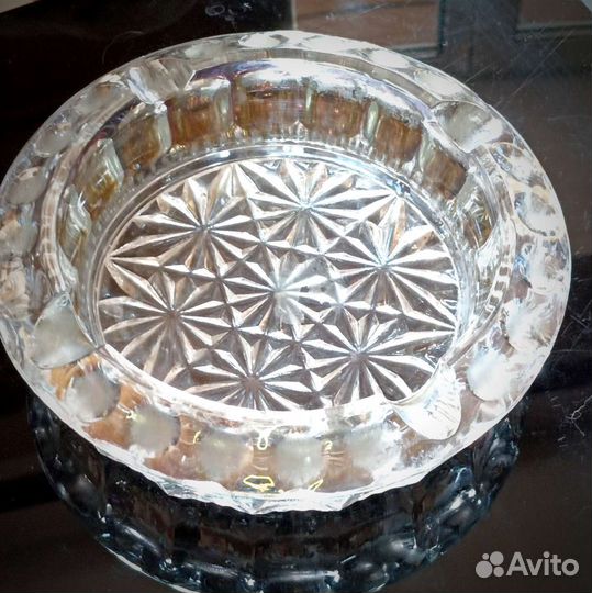 Пепельница СССР для сигар фарфор и хрусталь