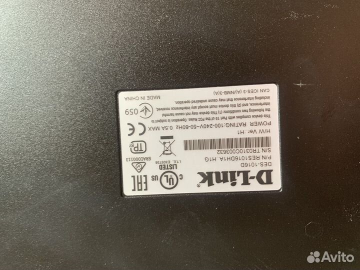 Коммутатор d link des-1016d