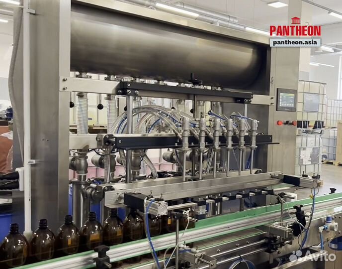 Автомат. линия розлива с укупоркой и этикировкой