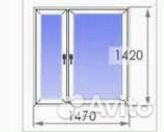 Пластиковое окно 1421х1471 под заказ