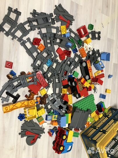 Lego Duplo мой первый поезд, доп рельсы, сад