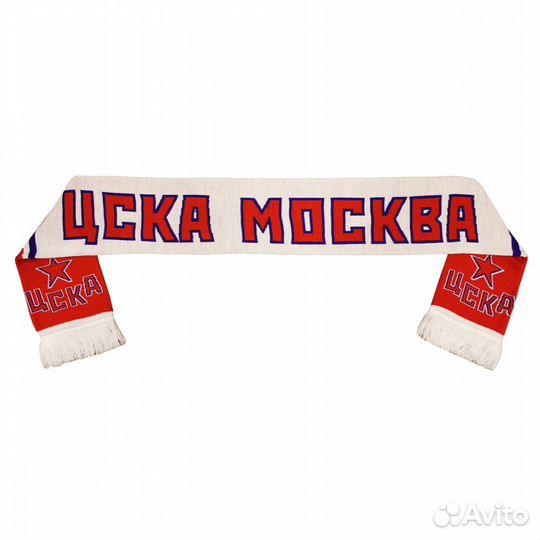 Шарф хк цска Москва (вязанный)
