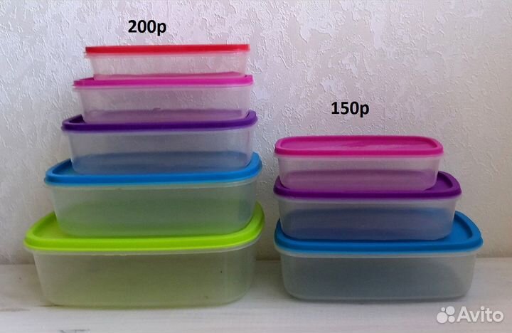 Контейнеры для пищи пластиковые, стакан складной