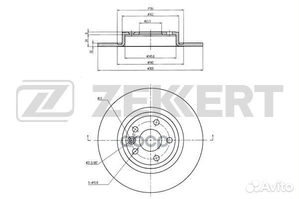 Диск торм. зад. Land Rover Discovery Sport 14