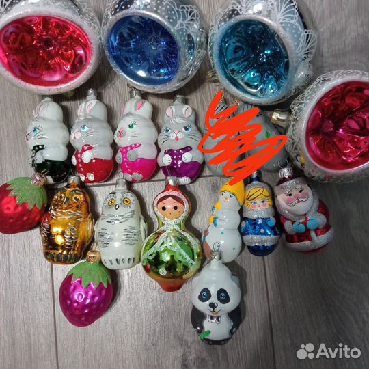 Елочные игрушки стекло
